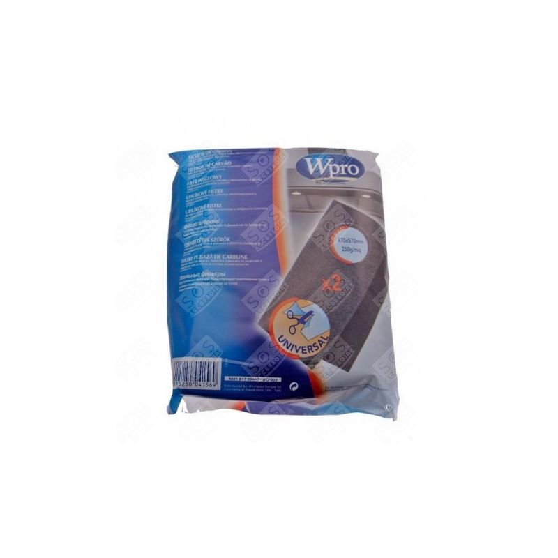 FILTRE CHARBON ANTIODEURS 470X570 MM À DÉCOUPER HOTTE - 484000008525