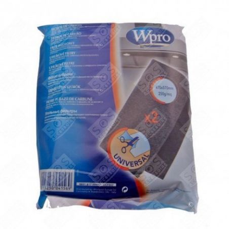 FILTRE CHARBON ANTIODEURS 470X570 MM À DÉCOUPER HOTTE - 484000008525