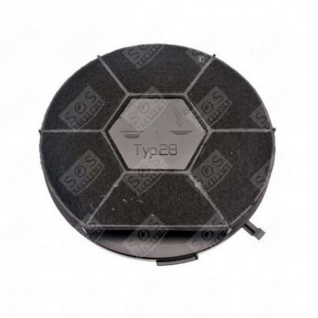 FILTRE CHARBON ROND TYPE 28 CHF28/1 (À L'UNITE) HOTTE - 480181701006, 481281718525