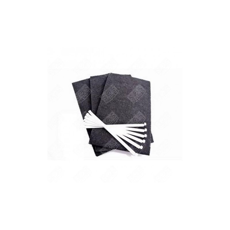 LOT DE 3 FILTRES CHARBON (AVEC TIGES DE FIXATION) HOTTE - 74X7954