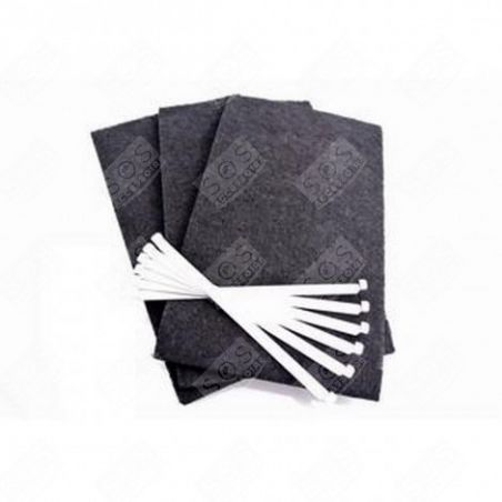 LOT DE 3 FILTRES CHARBON (AVEC TIGES DE FIXATION) HOTTE - 74X7954