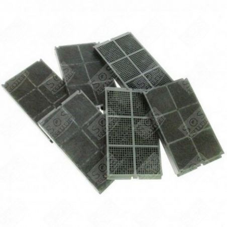 LOT DE 6 FILTRES CHARBON RECTANGULAIRES HOTTE - C00094511 Hotte SCHOLTES