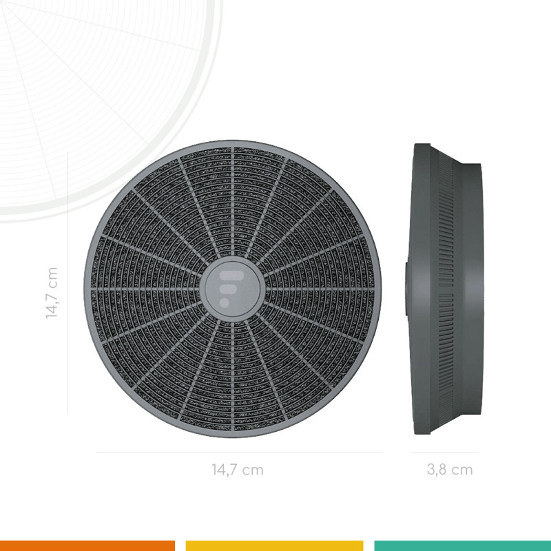 FC05 - Filtre à charbon compatible hotte Candy CGM61X