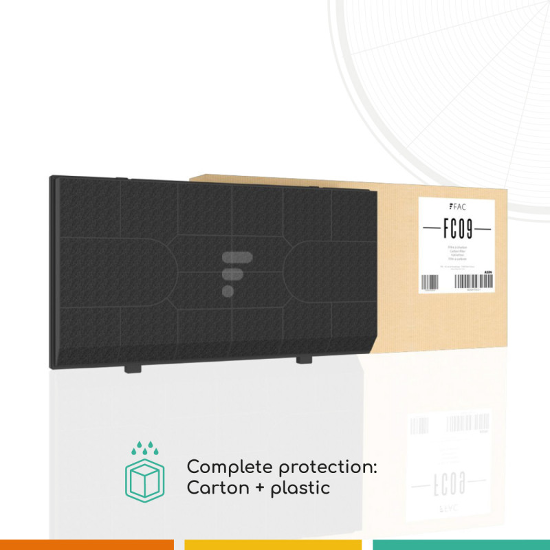FC09 - Filtre à charbon compatible hotte Whirlpool FAT190