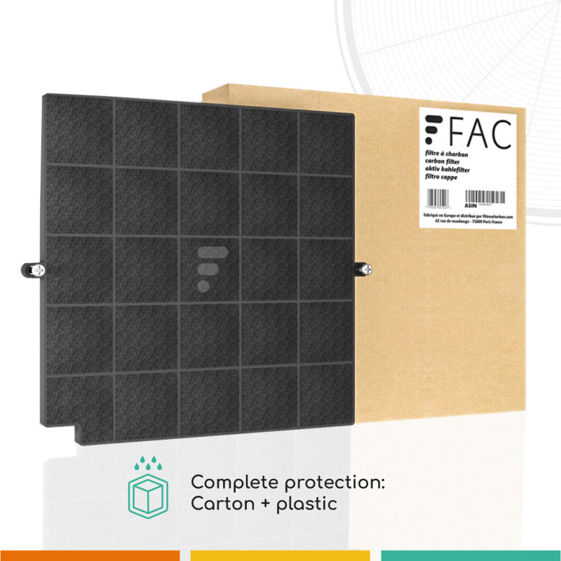 Fac FC120 - Filtre à Charbon Actif pour Hotte de Cuisine