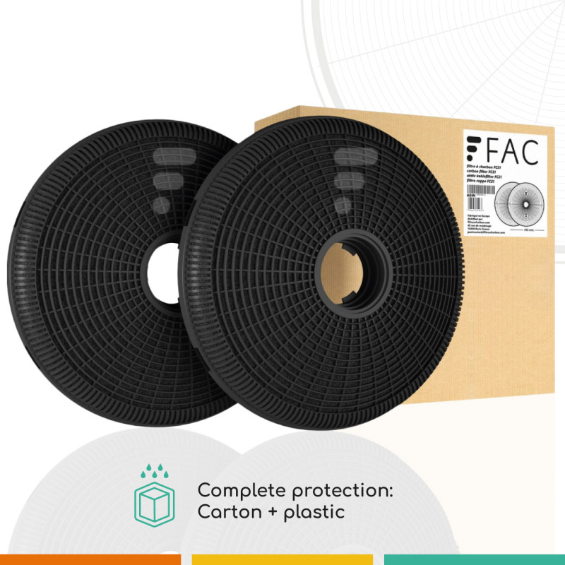 FC21 - Filtre à charbon compatible hotte Hygena