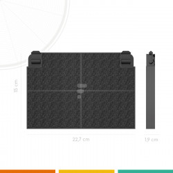 FC33 - Filtre à charbon compatible hotte Roblin 5103003