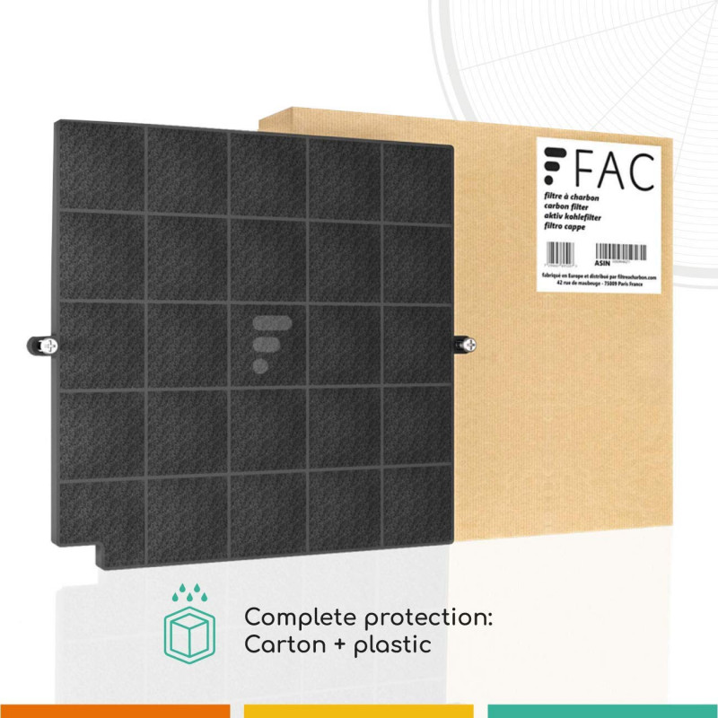 Fac FC120 - Filtre à Charbon Actif pour Hotte de Cuisine