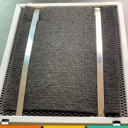 lot de 2 tiges en métal pour plaquer un filtre à charbon en mousse sur le filtre en métal  (Tiges 355 mm.)