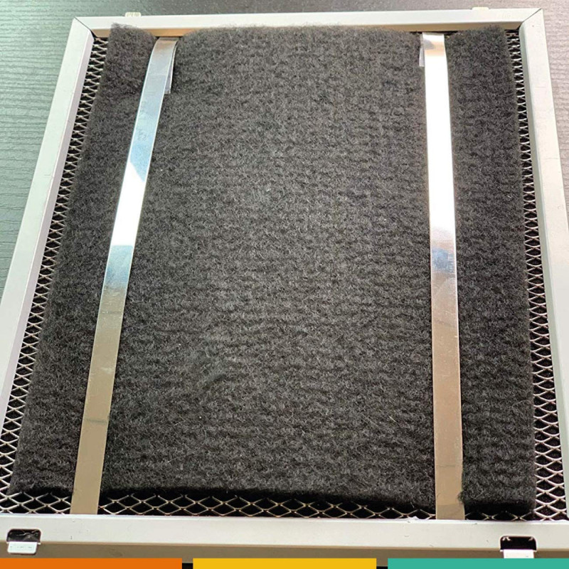 lot de 2 tiges en métal pour plaquer un filtre à charbon en mousse sur le filtre en métal  (Tiges 355 mm.)