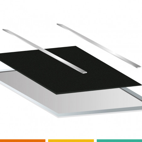 Lot de 2 tiges en métal pour filtre à charbon en mousse universel  (Tiges 355 mm)