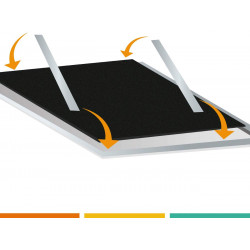 Lot de deux tiges en métal pour bloquer le filtre en mousse à découper sur le filtre métallique (Tiges 210 mm)