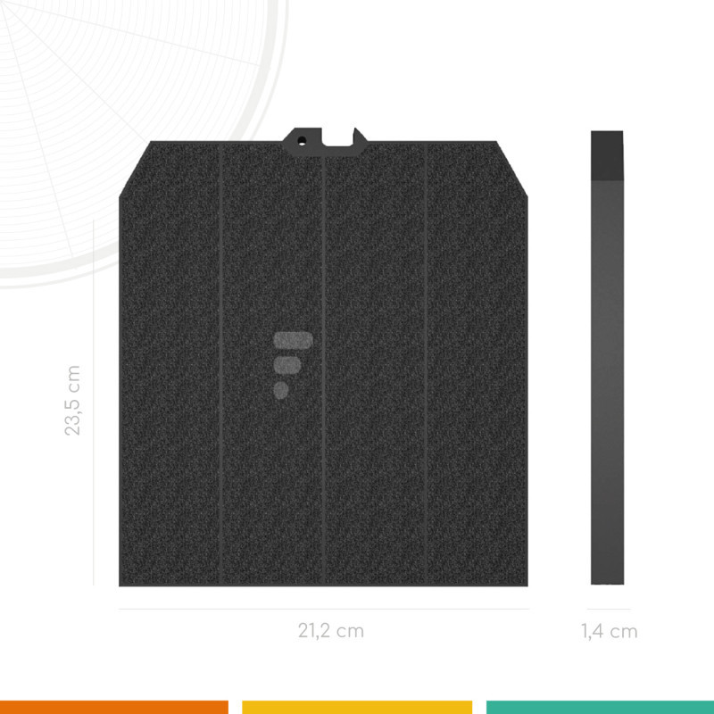 FILTRE A CHARBON CARRE TYPE 3 HOTTE FALMEC 103050107 114164