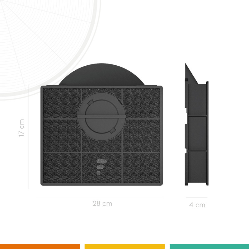 Filtre à charbon compatible hotte De Dietrich DHT1116X