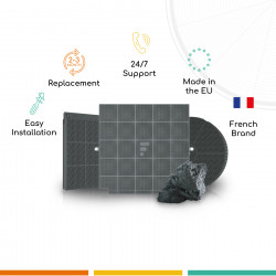 Filtre de hotte à charbon actif compatible Candy CVMI970LX