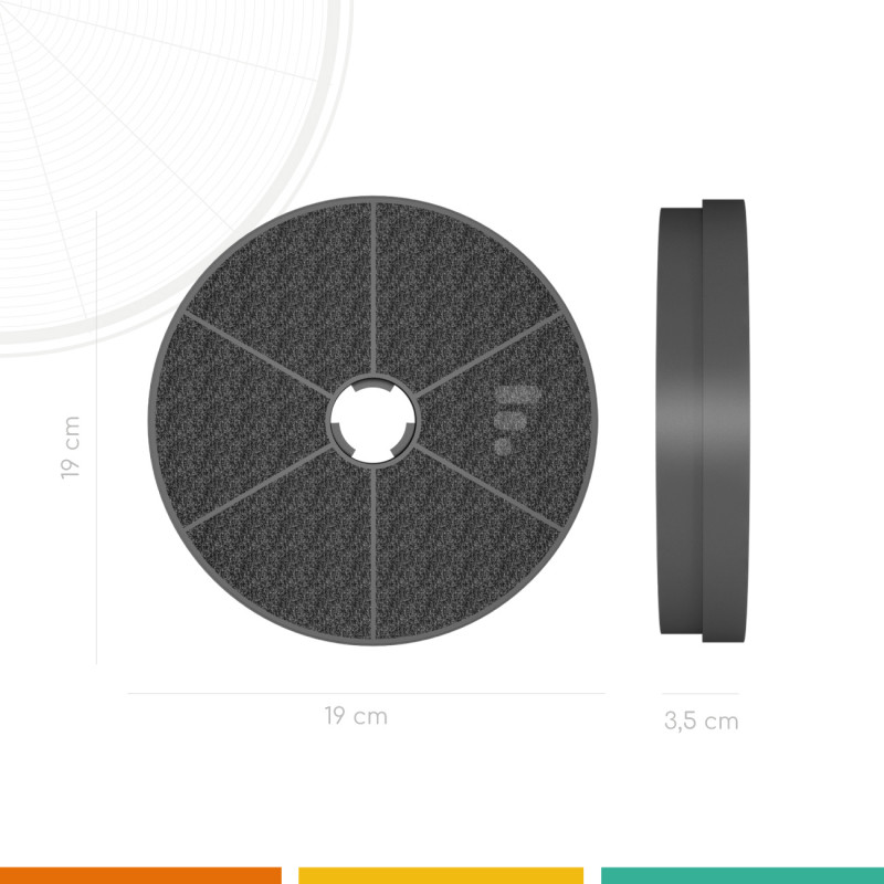 FC20 - Filtre à charbon compatible hotte Airlux CR350