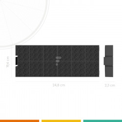 Filtre à charbon compatible hotte Airlux AHI981IX