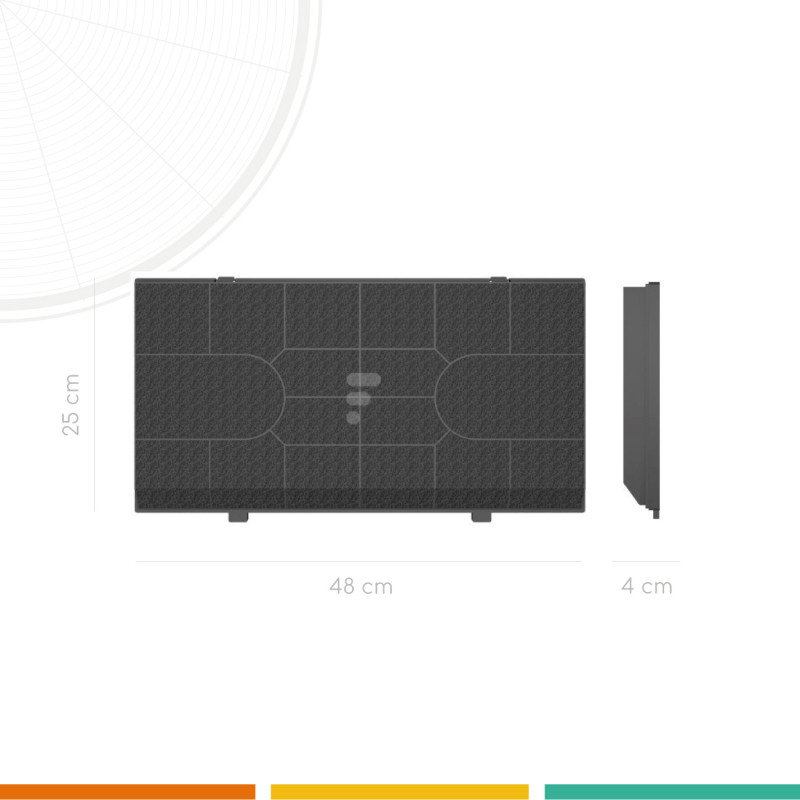 Filtre à charbon Wpro CHF190/1 / 484000008578