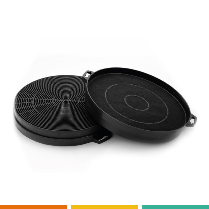 Whirlpool Wpro CHF210/2 Lot de 2 Filtres à Charbon Actif pour Hotte B210