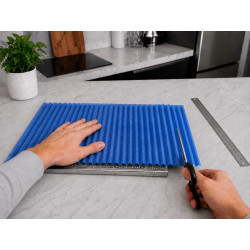 FAC FC115 Azur PM – Filtre charbon universel plissé antibactérien 26,6 cm – 22 plis