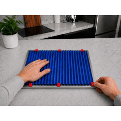 FAC FC115 Azur PM – Filtre charbon universel plissé antibactérien 26,6 cm – 22 plis