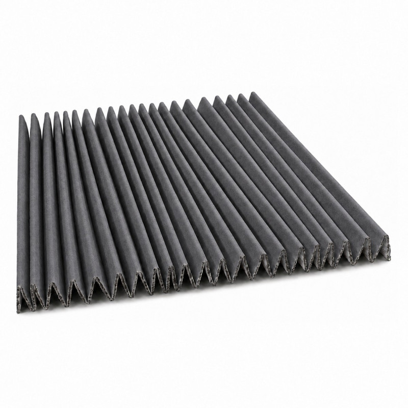 Graphite PM FC113 – Filtre charbon plissé 26,6 cm, 22 plis