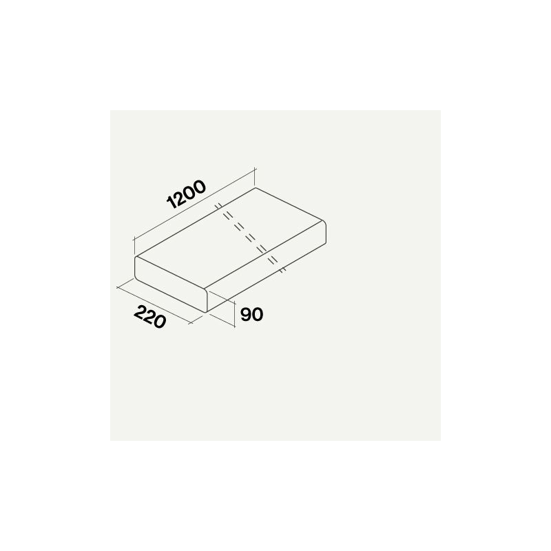 Falmec  gaine plate rigide rectangulaire 1200 mm.