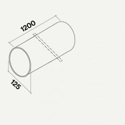 Falmec gaine ronde rigide 1200 mm.