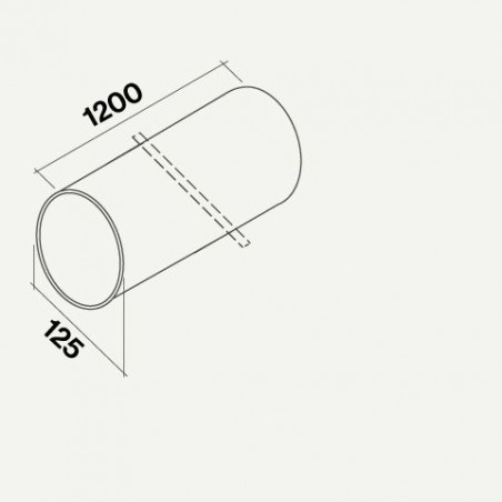 Falmec gaine ronde rigide 1200 mm.
