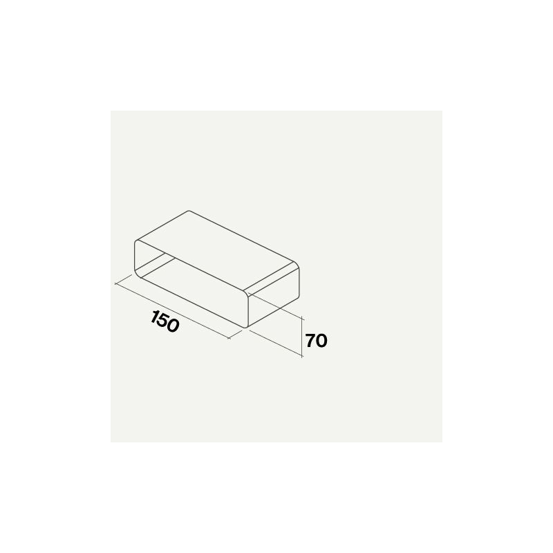 Falmec manchon pour raccorder gaine plate rectangulaire
