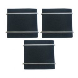 LOT 3 FILTRES CHARBON MOUSSE CARRE+CLIPS INOX (DHD159) Réf : 74X0998