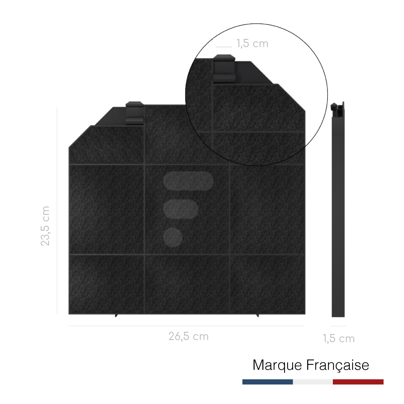 Dimensions filtre FC01